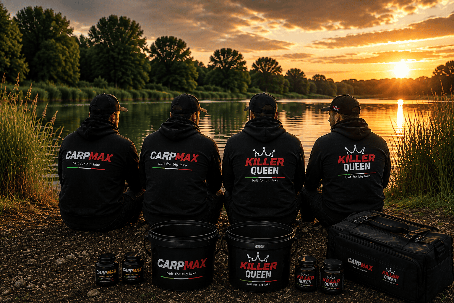 Team Boiles Italia durante una sessione di pesca